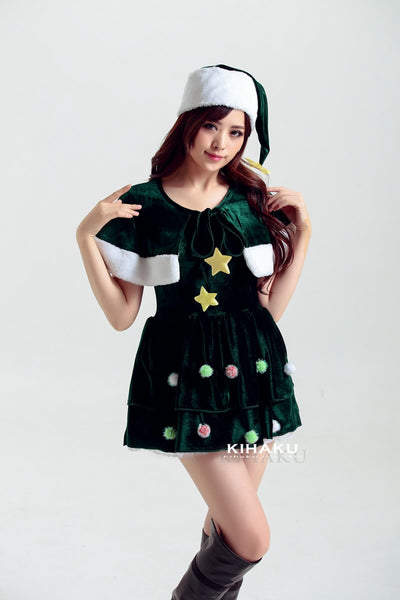 緑 ツリー サンタコスチューム クリスマス コスプレ衣装