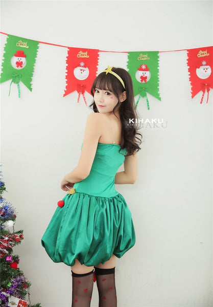 緑 サンタコスチューム クリスマスツリー コスプレ衣装
