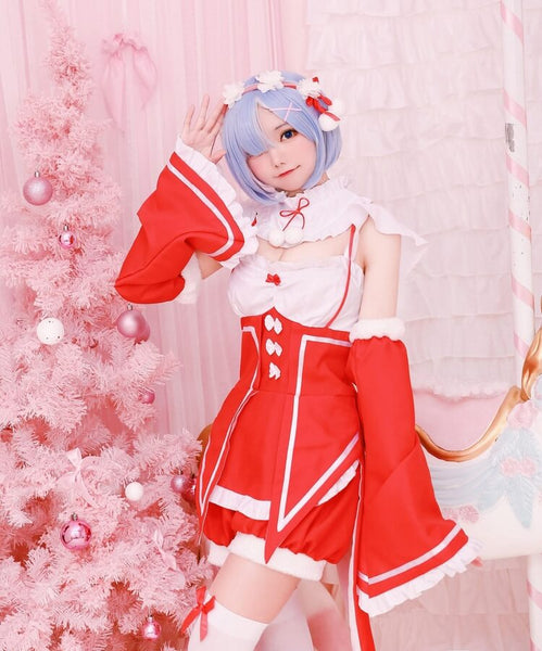 サンタ帽子付き 巫女 アイドル風 コスプレ衣装