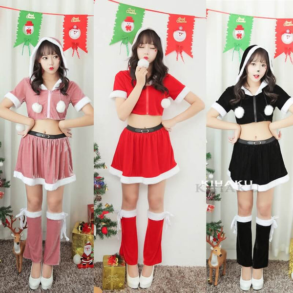 3色 サンタコスチューム クリスマス コスプレ衣装